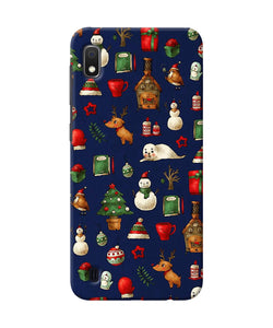 Canvas Christmas Print Samsung A10 Back Cover