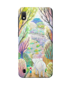 Natual Elephant Girl Samsung A10 Back Cover