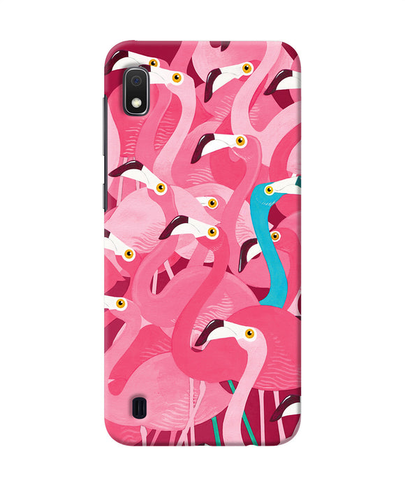 Abstract Sheer Bird Pink Print Samsung A10 Back Cover