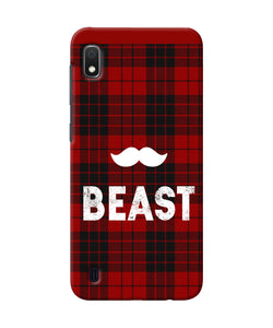 Beast Red Square Samsung A10 Back Cover