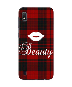 Beauty Red Square Samsung A10 Back Cover