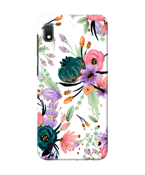 Abstract Flowers Print Samsung A10 Back Cover