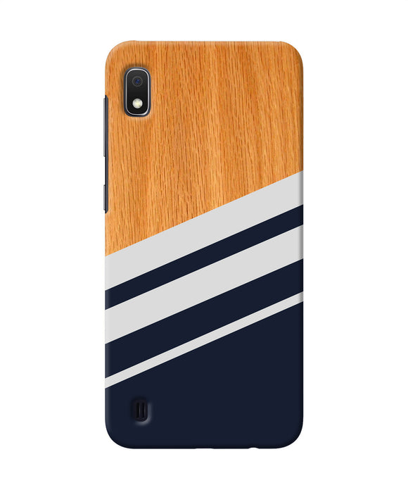 Black And White Wooden Samsung A10 Back Cover