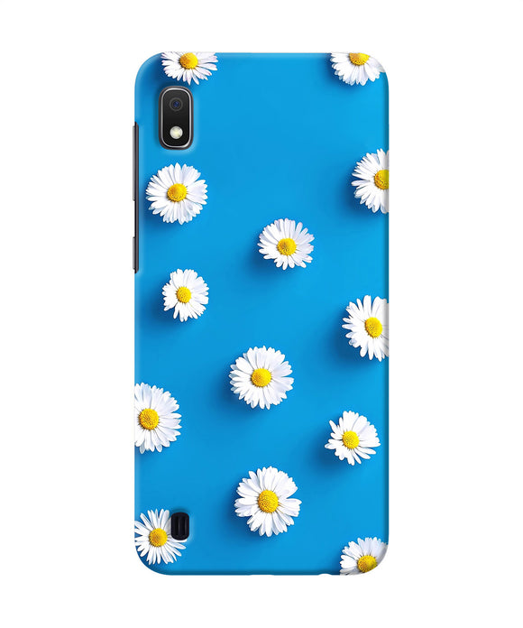 White Flowers Samsung A10 Back Cover