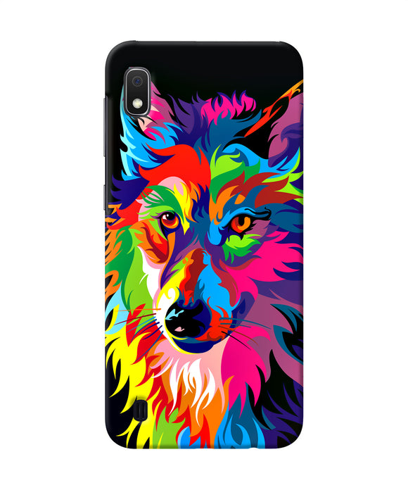 Colorful Wolf Sketch Samsung A10 Back Cover