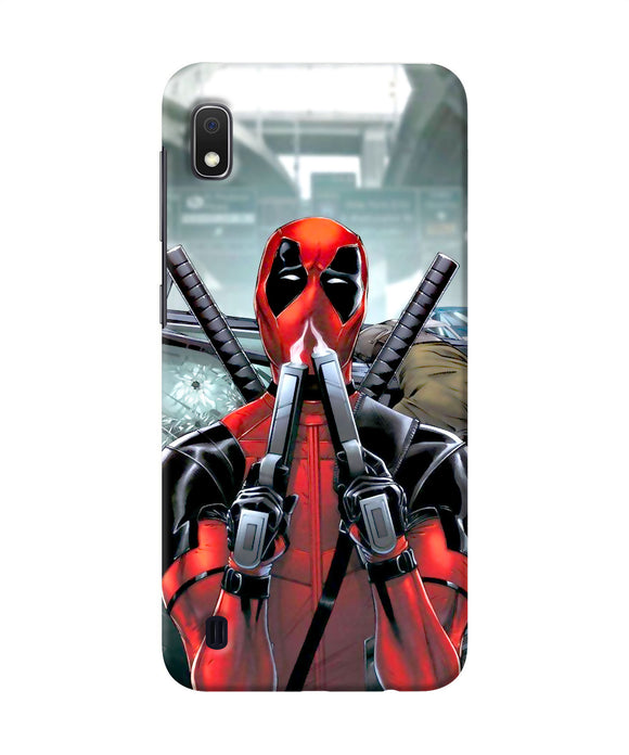 Deadpool With Gun Samsung A10 Back Cover