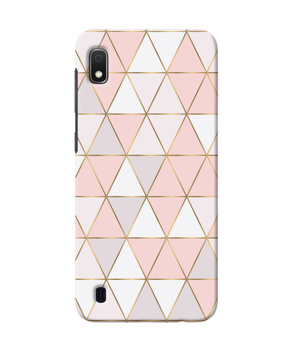 Abstract Pink Triangle Pattern Samsung A10 Back Cover