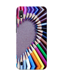 Color Pencil Half Heart Samsung A10 Back Cover