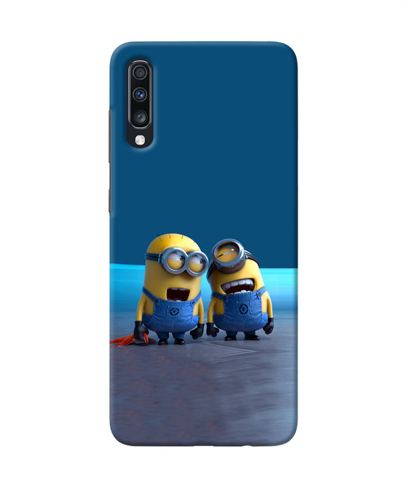 Minion Laughing Samsung A70 Back Cover