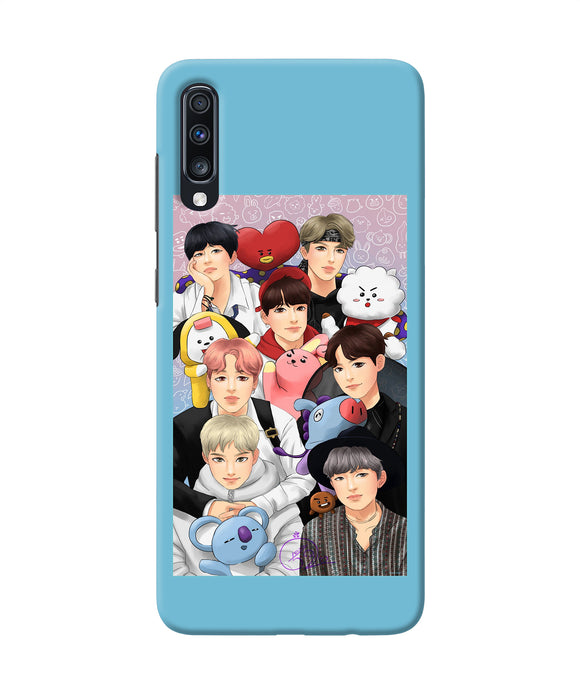 BTS with animals Samsung A70 Back Cover