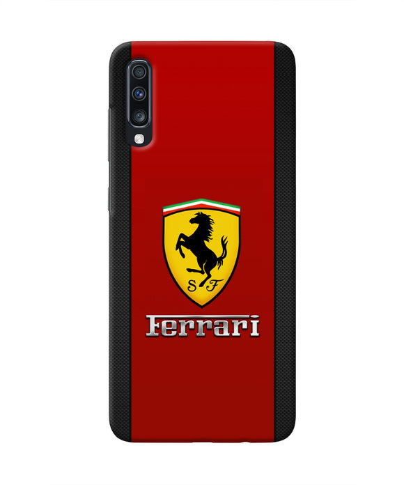Ferrari Abstract Maroon Samsung A70 Real 4D Back Cover