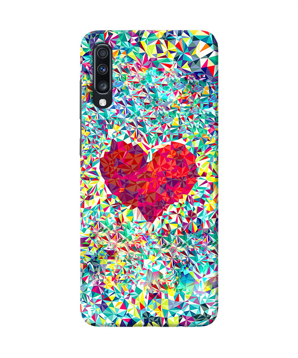 Red Heart Print Samsung A70 Back Cover
