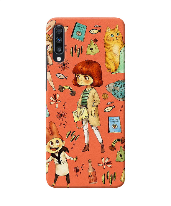 Canvas Little Girl Print Samsung A70 Back Cover