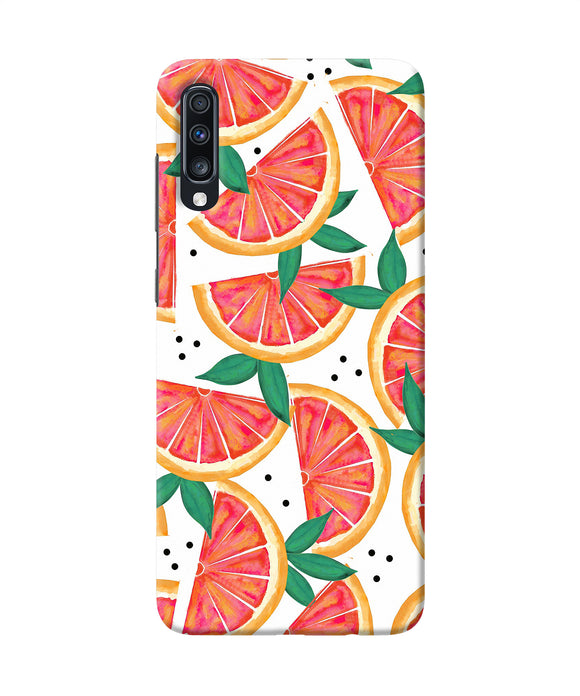 Abstract Orange Print Samsung A70 Back Cover