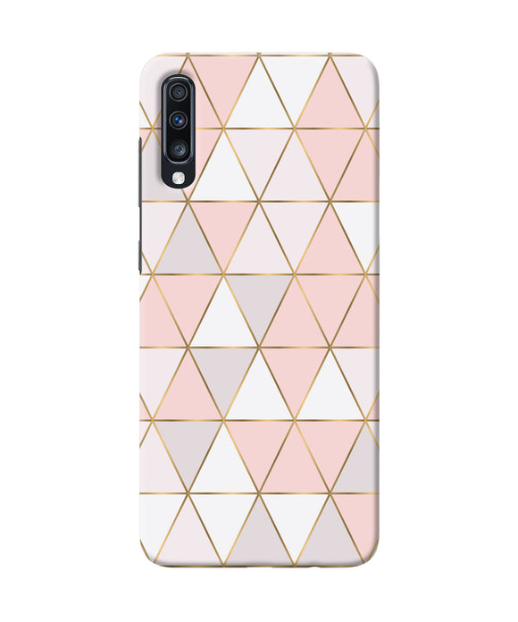 Abstract Pink Triangle Pattern Samsung A70 Back Cover
