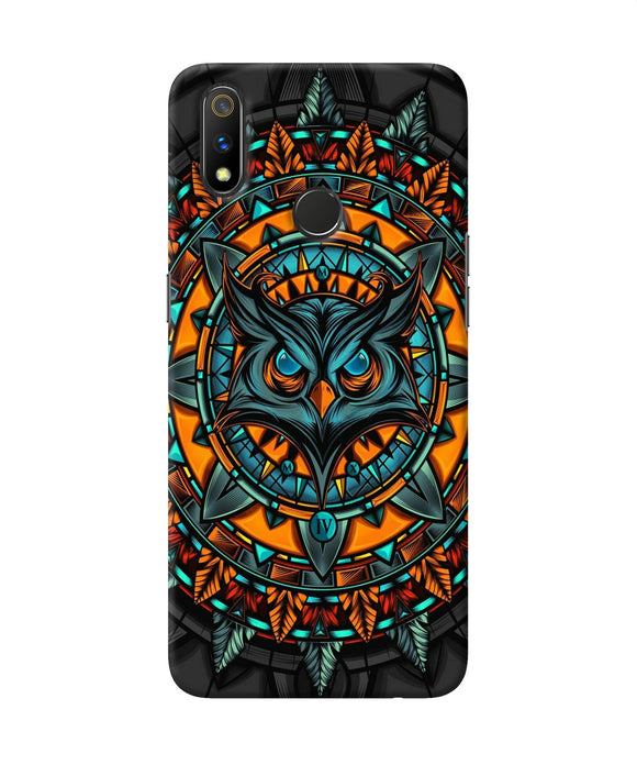 Angry Owl Art Realme 3 Pro Back Cover