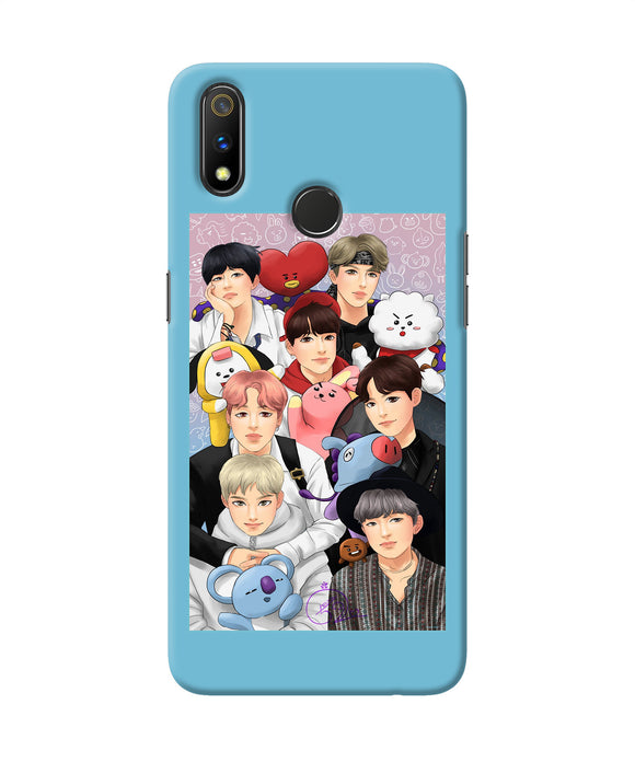 BTS with animals Realme 3 Pro Back Cover