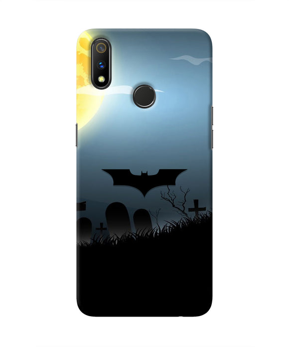 Batman Scary cemetry Realme 3 Pro Real 4D Back Cover