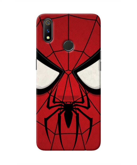 Spiderman Face Realme 3 Pro Real 4D Back Cover