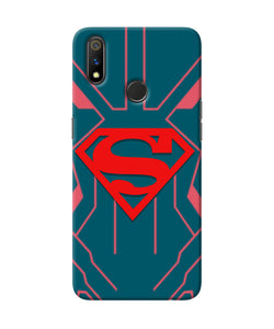 Superman Techno Realme 3 Pro Real 4D Back Cover
