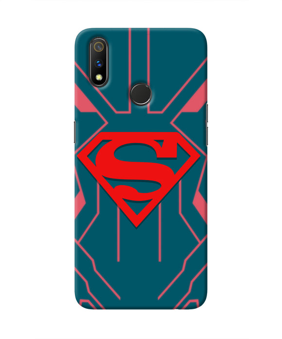Superman Techno Realme 3 Pro Real 4D Back Cover