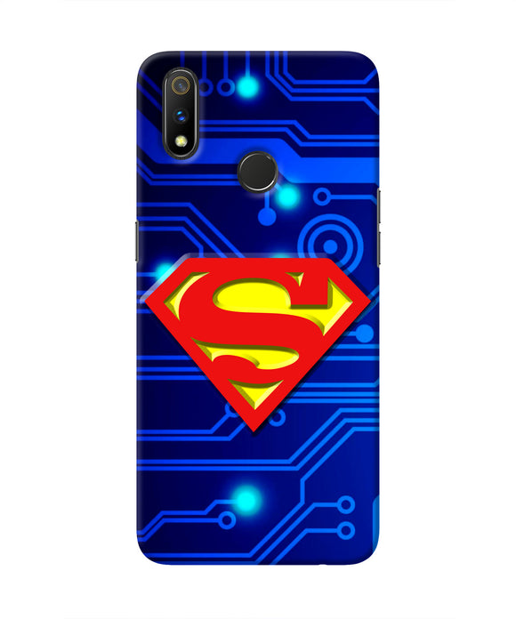 Superman Abstract Realme 3 Pro Real 4D Back Cover