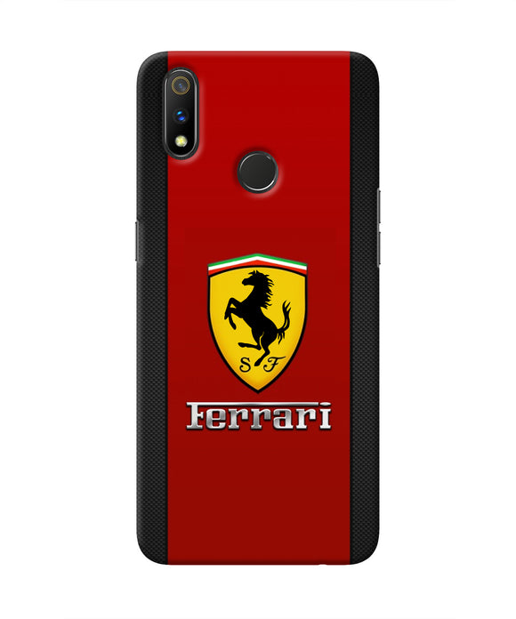 Ferrari Abstract Maroon Realme 3 Pro Real 4D Back Cover