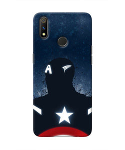 Captain america Shield Realme 3 Pro Real 4D Back Cover