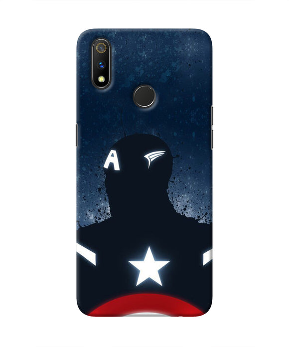 Captain america Shield Realme 3 Pro Real 4D Back Cover