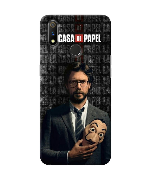 Money Heist Professor with Mask Realme 3 Pro Back Cover