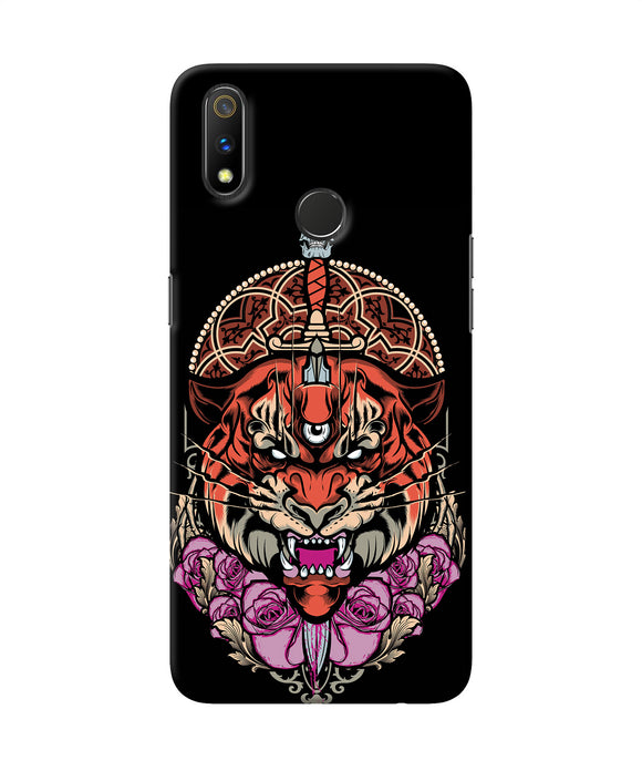 Abstract Tiger Realme 3 Pro Back Cover