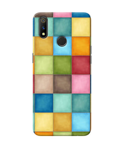 Abstract Colorful Squares Realme 3 Pro Back Cover