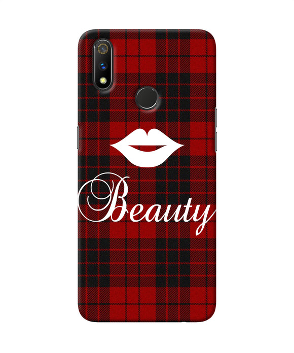 Beauty Red Square Realme 3 Pro Back Cover