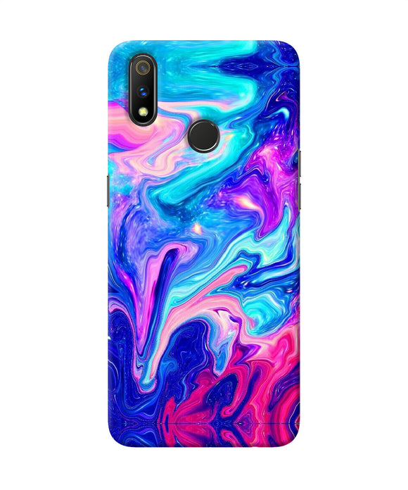 Abstract Colorful Water Realme 3 Pro Back Cover