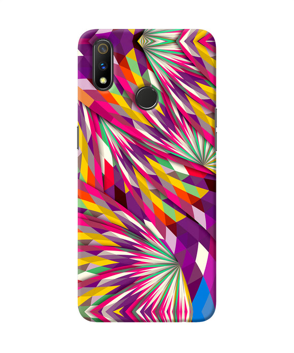 Abstract Colorful Print Realme 3 Pro Back Cover