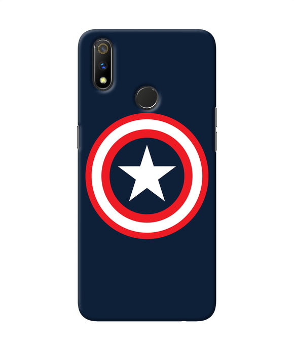 Captain America Logo Realme 3 Pro Back Cover