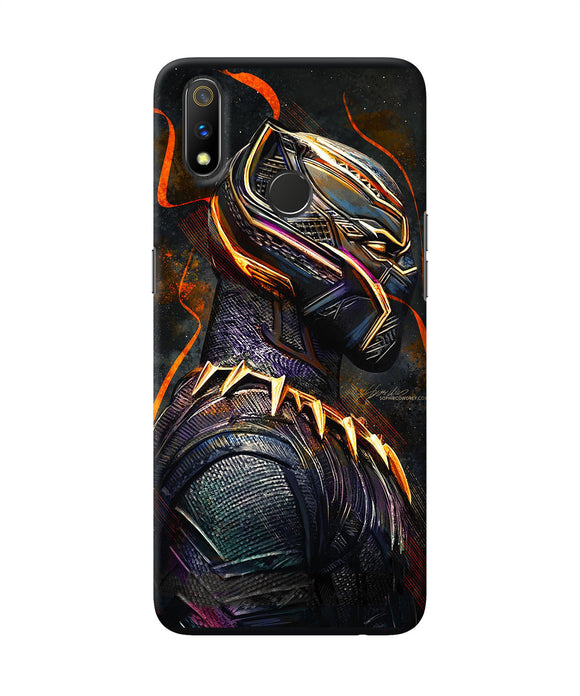 Black Panther Side Face Realme 3 Pro Back Cover