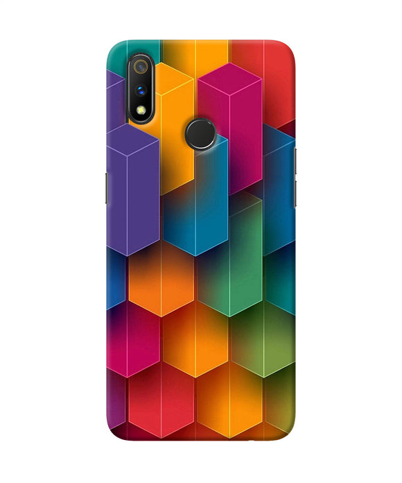 Abstract Rectangle Print Realme 3 Pro Back Cover