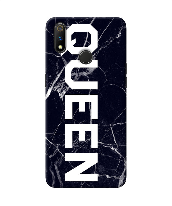 Queen Marble Text Realme 3 Pro Back Cover