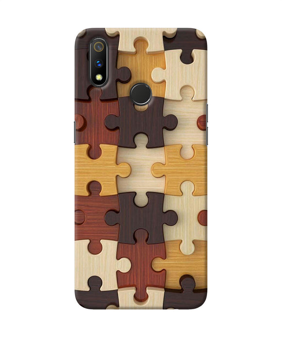Wooden Puzzle Realme 3 Pro Back Cover
