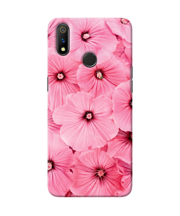 Pink Flowers Realme 3 Pro Back Cover