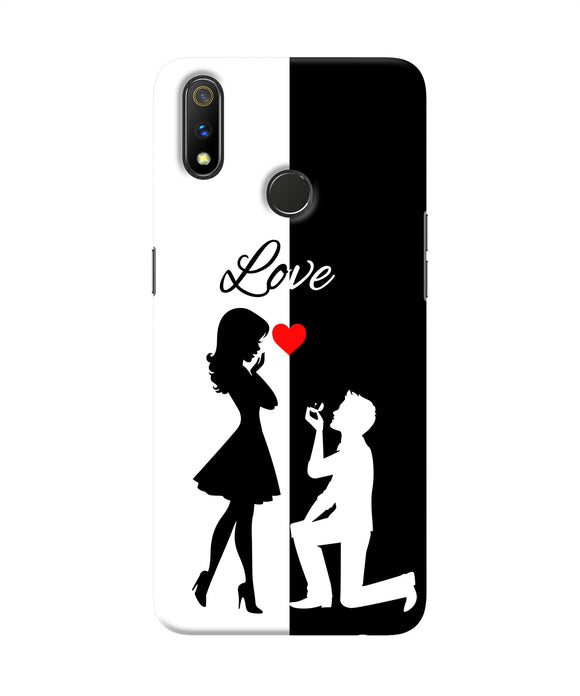 Love Propose Black And White Realme 3 Pro Back Cover