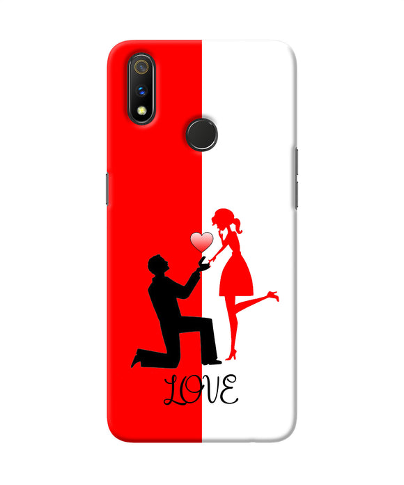 Love Propose Red And White Realme 3 Pro Back Cover