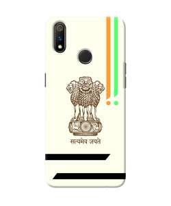 Satyamev Jayate Brown Logo Realme 3 Pro Back Cover