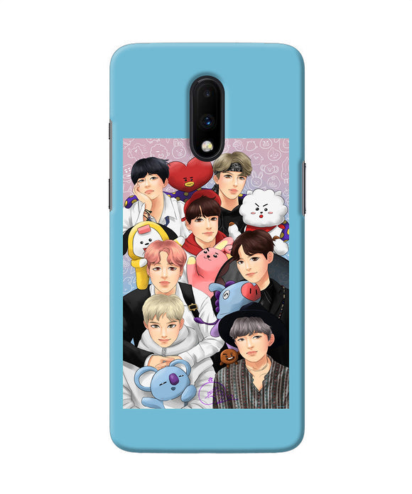 BTS with animals Oneplus 7 Back Cover
