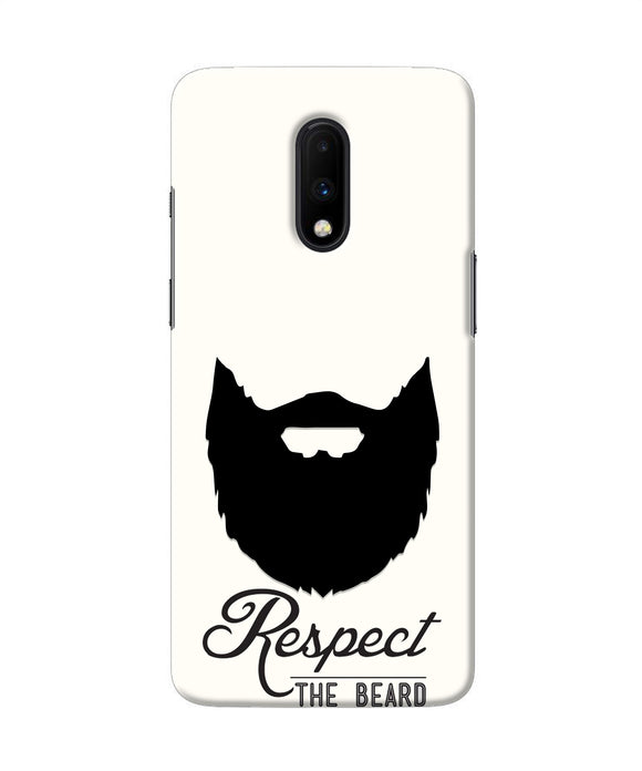 Respect the Beard Oneplus 7 Real 4D Back Cover