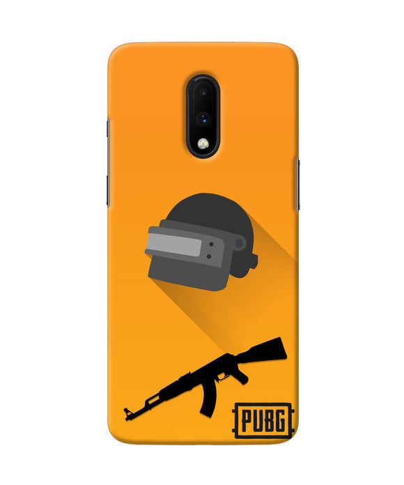 PUBG Helmet and Gun Oneplus 7 Real 4D Back Cover