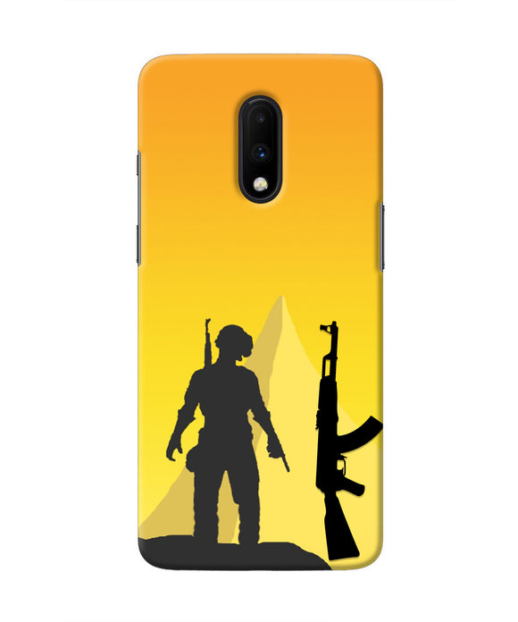 PUBG Silhouette Oneplus 7 Real 4D Back Cover