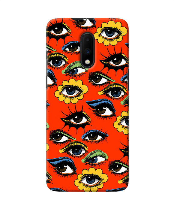 Abstract Eyes Pattern Oneplus 7 Back Cover