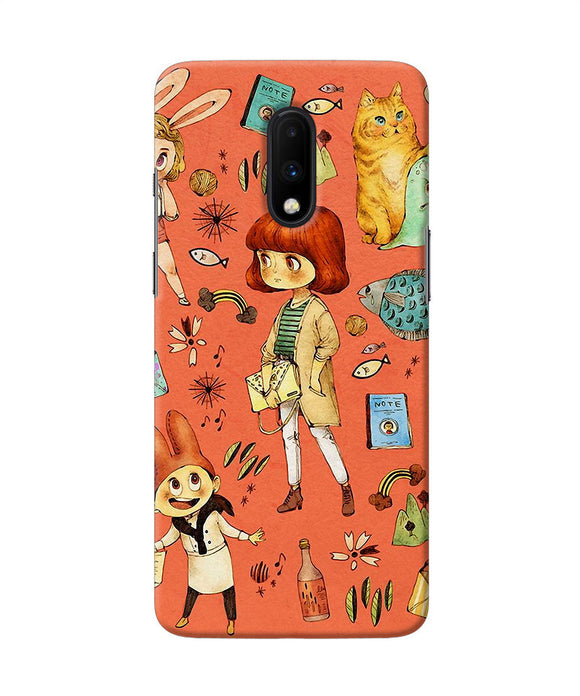 Canvas Little Girl Print Oneplus 7 Back Cover